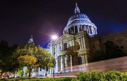 Image white dome building during night time