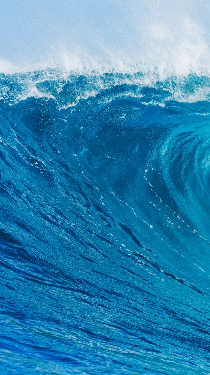 Wallpaper Wave, Wind Wave, Blue, Ocean, Water, Background - Download ...
