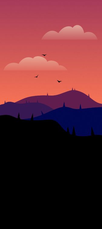 气氛, 生态区, 余辉, 自然环境, 自然景观 壁纸 1440x3200 允许