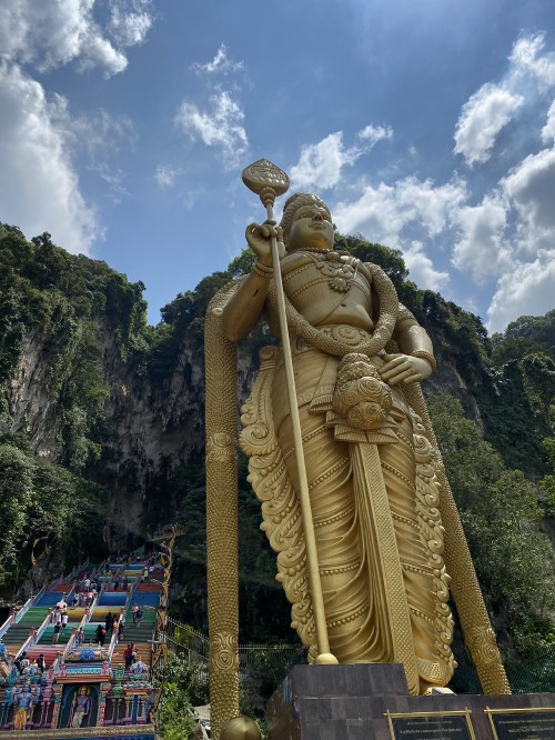 Image batu caves, statue, archaeological site, ancient history, stone carving