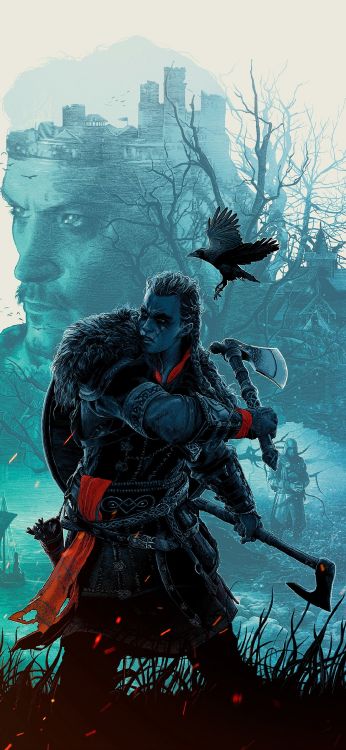 Assassins Creed Valhalla, Assassins Creed, Jeu D'infiltration, Art, Film D'action. Wallpaper in 1080x2340 Resolution