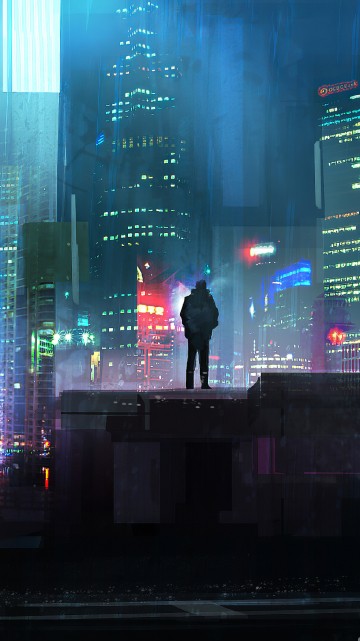 Image cyberpunk 2077, cyberpunk, skyscraper, building, world