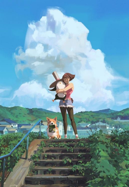 Atey Ghailan Charakter, Kunst, Zeichnung, Malerei, Illustration. Wallpaper in 689x1000 Resolution