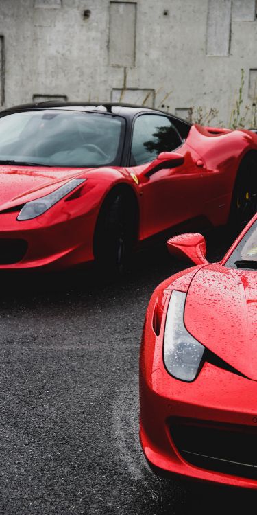 Ferrari-Regen, Sportwagen, Laferrari, Car, Ferrari. Wallpaper in 1500x3000 Resolution