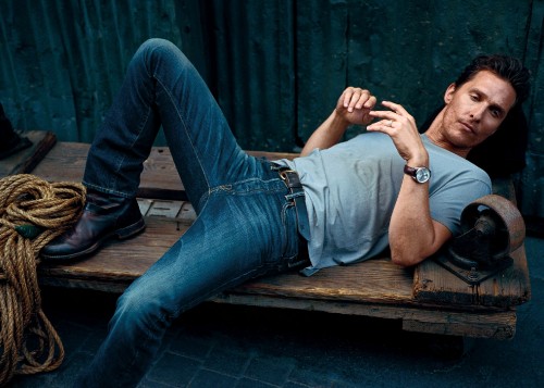 Image Matthew McConaughey, jeans, sitting, actor, cannes