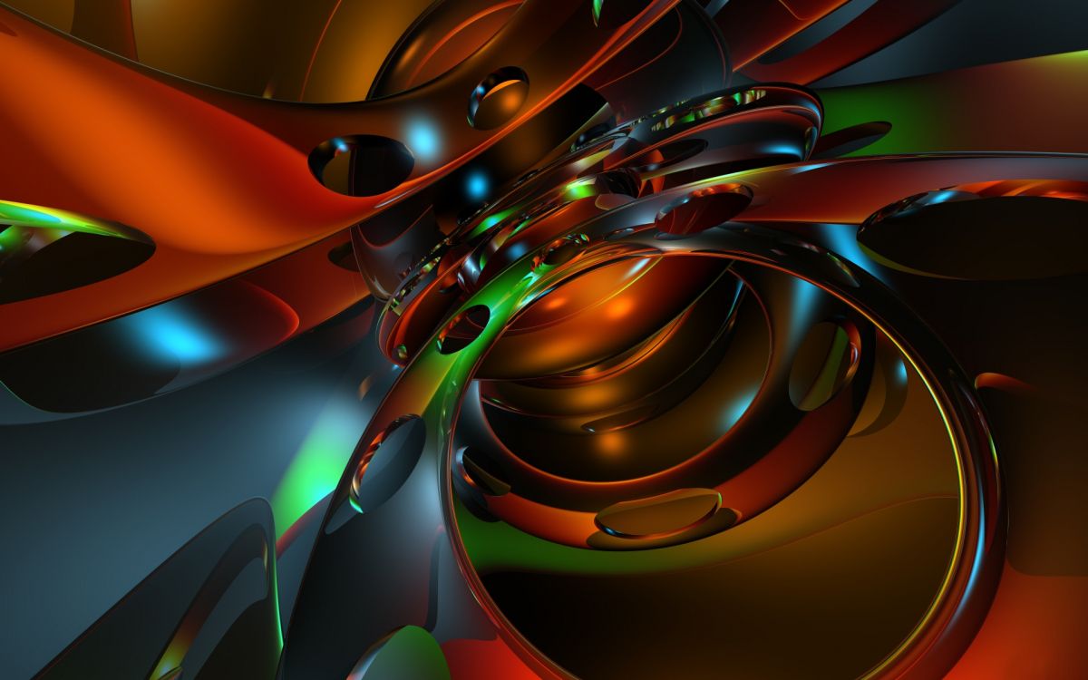 Pintura Abstracta Naranja Verde y Amarillo. Wallpaper in 1920x1200 Resolution