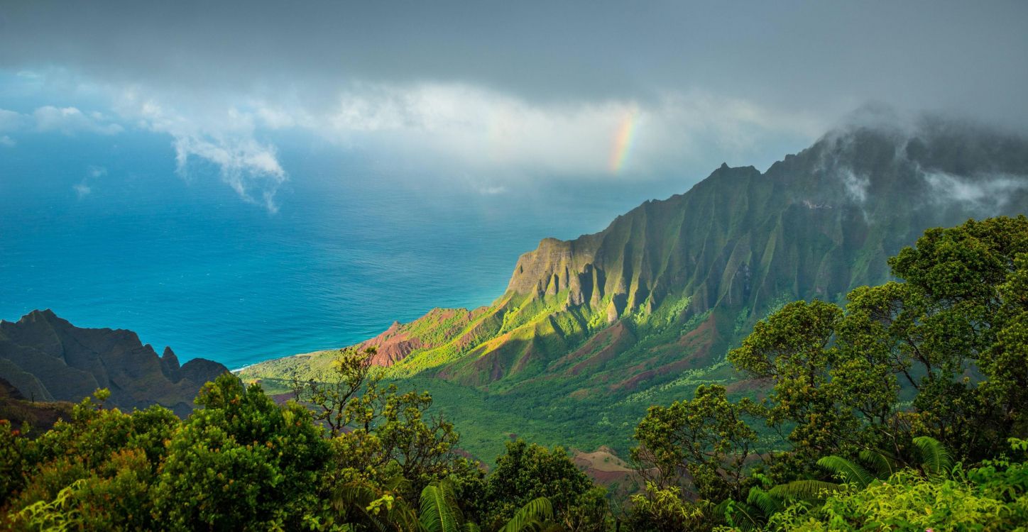 Kalalau Lookout, kalalau valley, mountainous landforms, mountain, nature