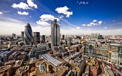 Image high rise buildings under blue sky during daytime