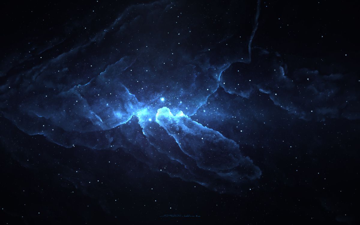White and Blue Galaxy Illustration. Wallpaper in 7680x4800 Resolution