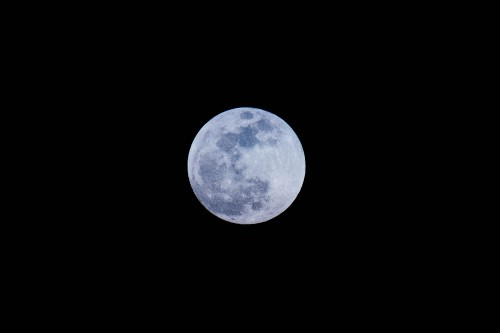 Image blue moon in the sky