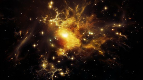 Image orange fireworks in the sky during night time