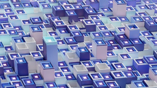 Image pattern, 3d modeling, blue, light, purple