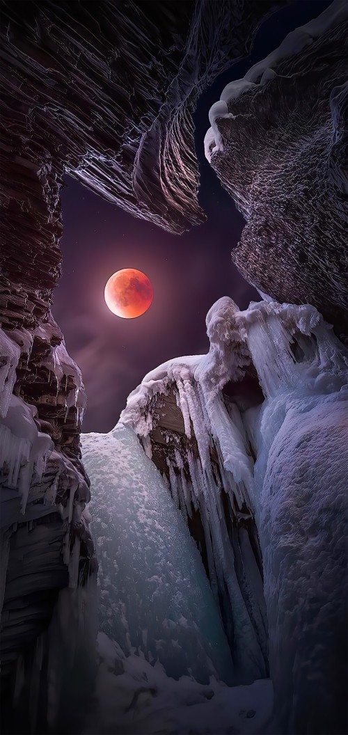 Image freezing, atmosphere, world, moon, nature