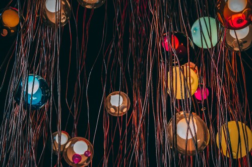 Image red and yellow paper lanterns