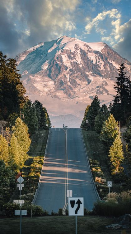 Mont Rainier de Tehaleh, Cascadia, le Mont Rainier, Lac Bonney, Pic Tolmie. Wallpaper in 1440x2560 Resolution