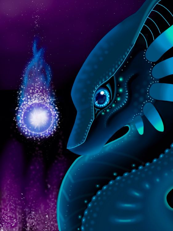 Ilustración de Mariposa Azul y Morada. Wallpaper in 1800x2400 Resolution