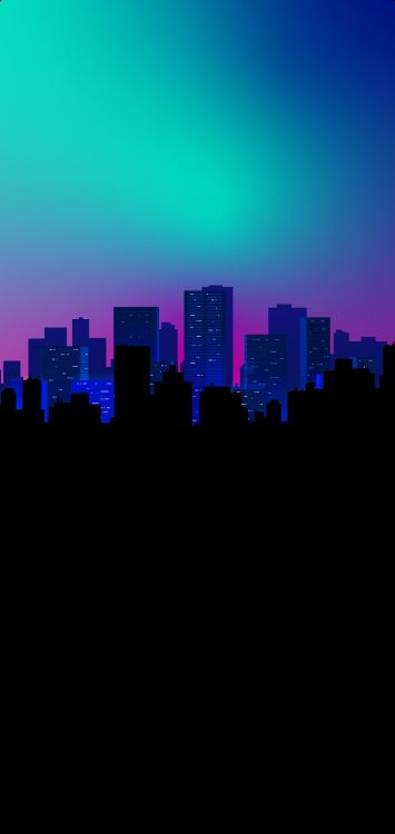 Android, Gratte-ciel, Bâtiment, Tour de Bloc, Afterglow. Wallpaper in 1080x2280 Resolution