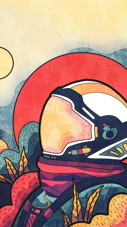 el Espacio Exterior, Astronauta, Espacio, Pintura, Arte. Wallpaper in 2160x3840 Resolution