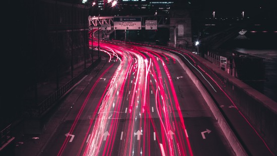 Image time lapse photography of cars on road during night time