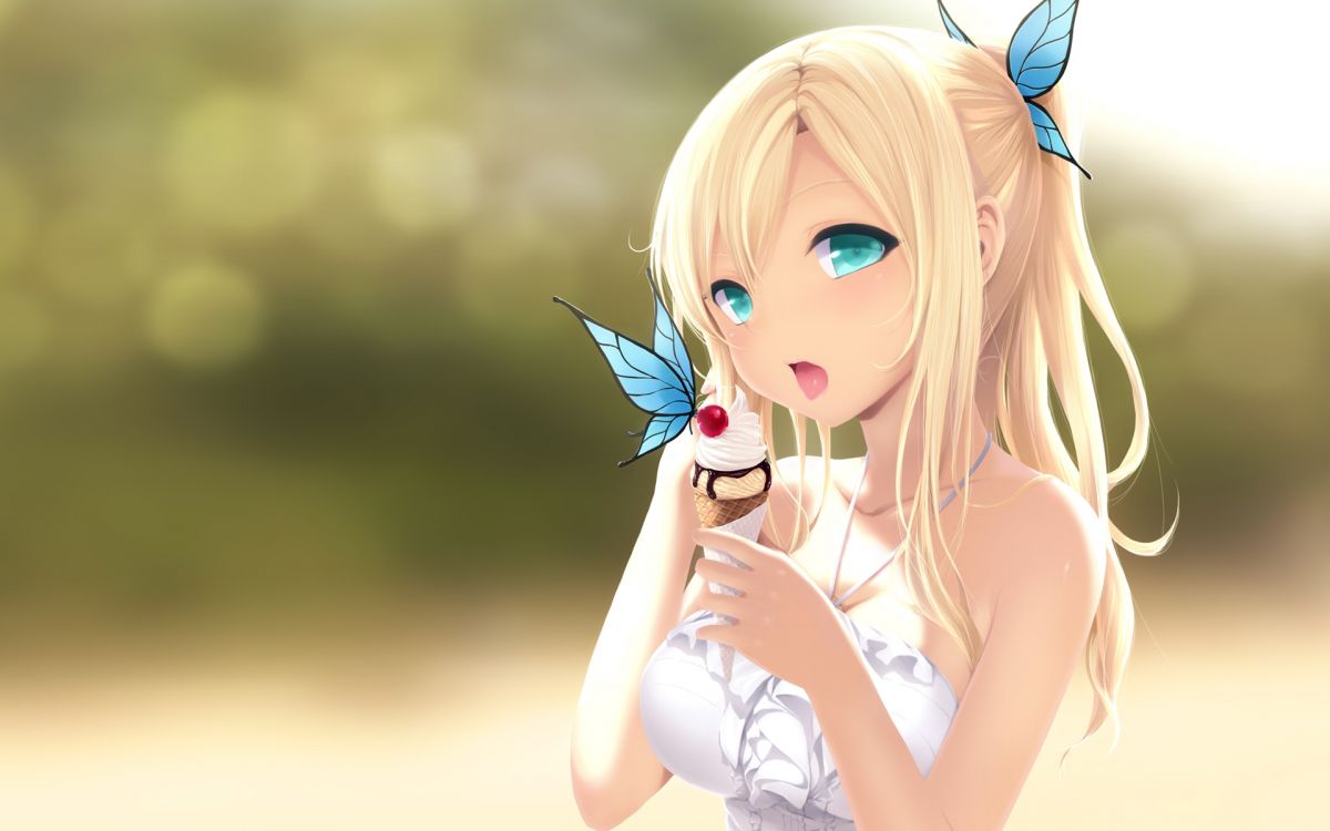 Personnage D'anime Fille Aux Cheveux Blonds. Wallpaper in 1920x1200 Resolution