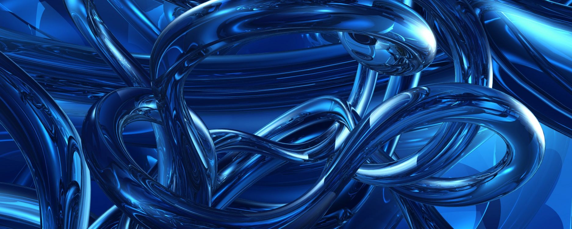 Blaue Und Weiße Leuchte. Wallpaper in 2560x1024 Resolution