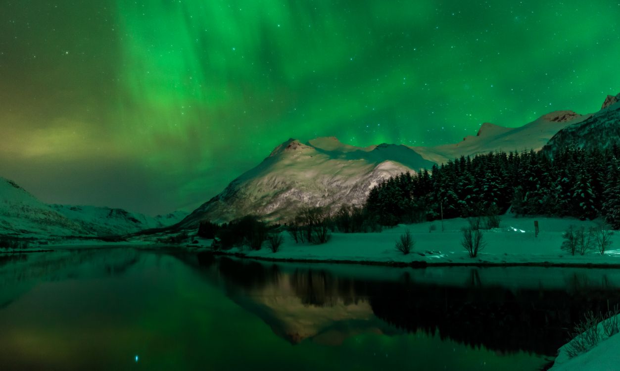 green and white mountain near body of water during daytime