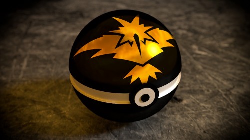 Image Pokmon GO, Pok Ball, raid, Zapdos, orange