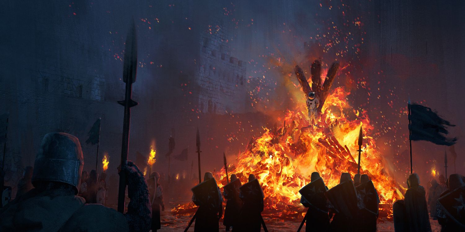 Bûcher, Art, Concept Art, L'art Numérique, Lumière. Wallpaper in 3840x1920 Resolution