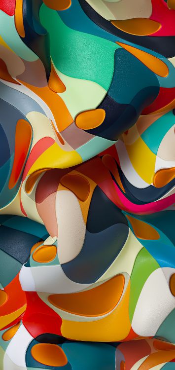 Abstrakte Kunst, Kunst, Design, Textil, Orange. Wallpaper in 1516x3200 Resolution
