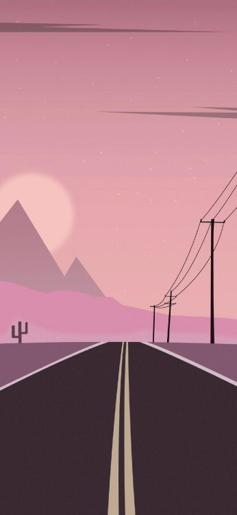 Ökoregion, Purpur, Piste, Asphalt, Pink. Wallpaper in 1284x2778 Resolution