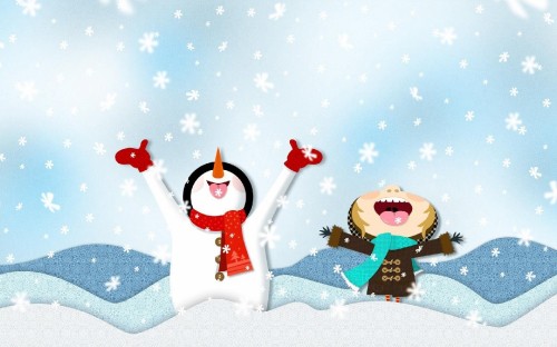 Image snow, illustration, snowman, christmas, snowflake