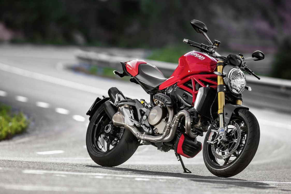 Red and Black Sports Bike on Road During Daytime. Wallpaper in 4961x3308 Resolution