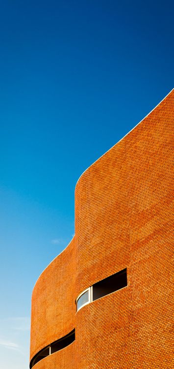 architecture, design, building, faade, orange