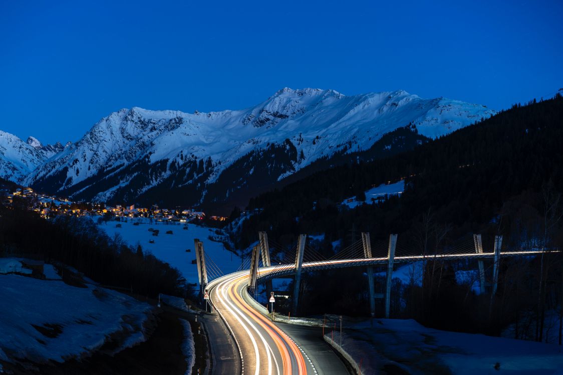 mountain, snow, mountainous landforms, winter, mountain range