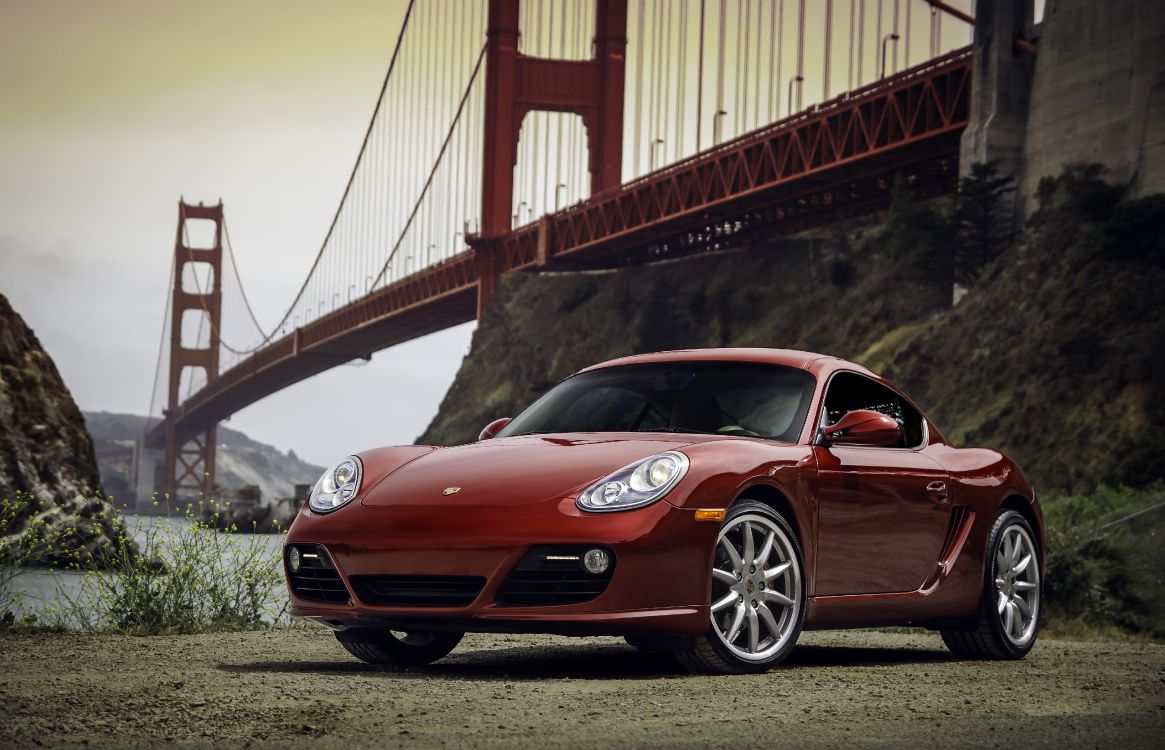 red ferrari 458 italia on golden gate bridge