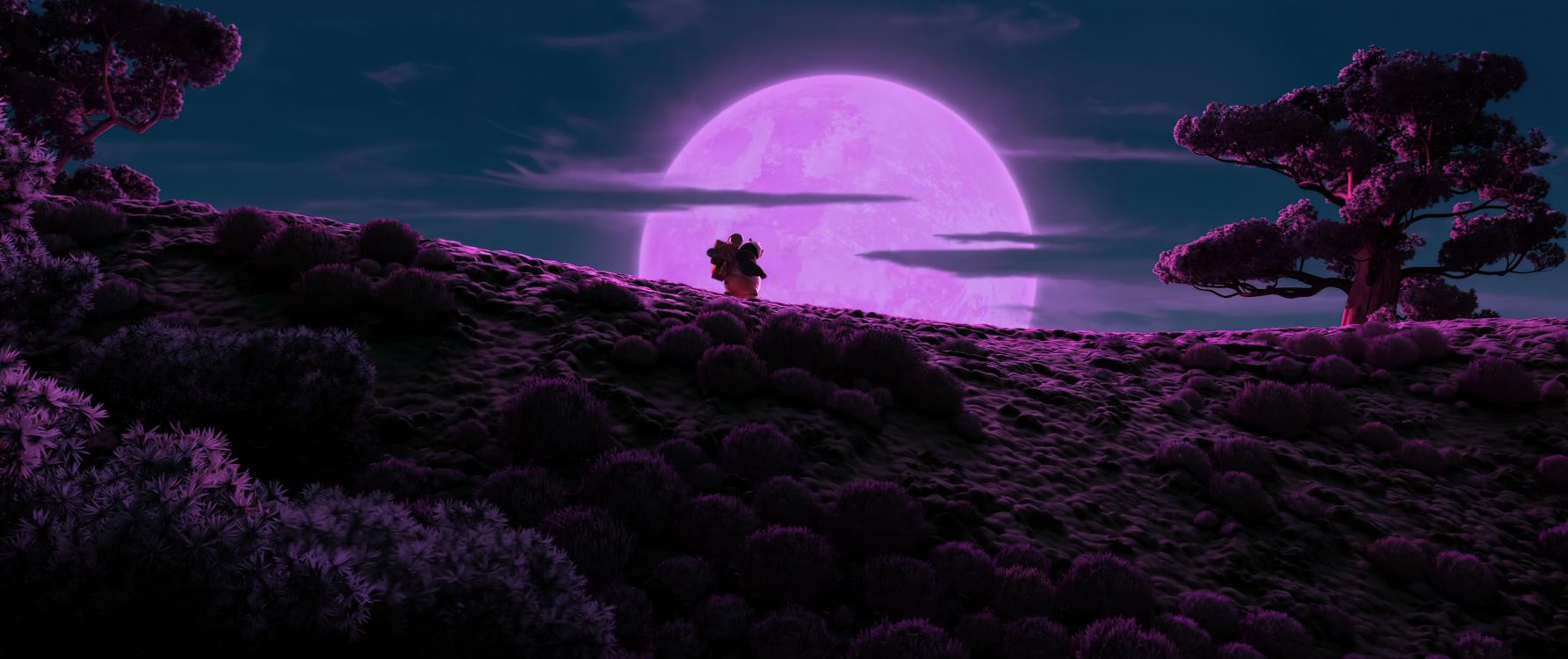 Animation DreamWorks, Maître Shifu, Eau, Atmosphère, Purple. Wallpaper in 3840x1613 Resolution