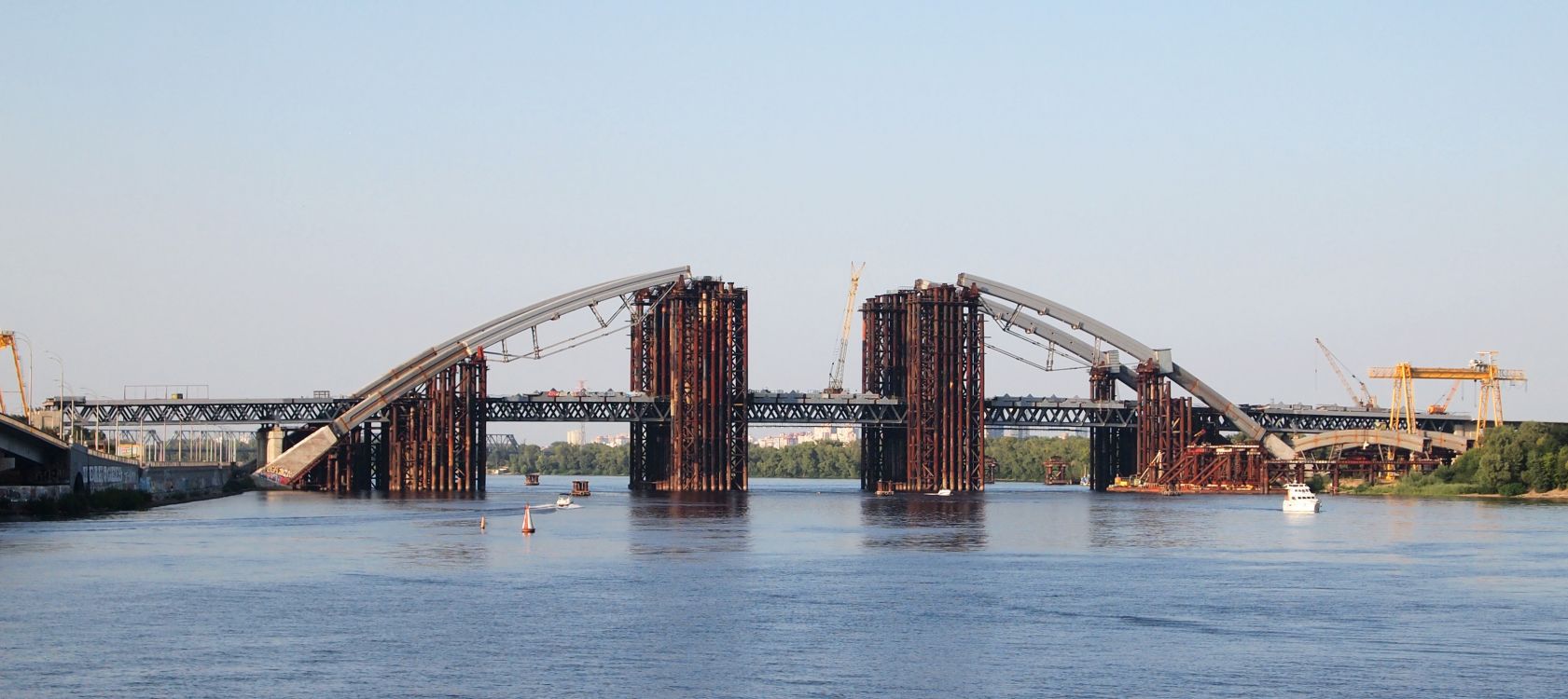 建设, 悬臂桥, 桁架桥, 工程, 拱桥 壁纸 3390x1512 允许