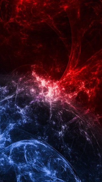 Image red and blue abstract painting