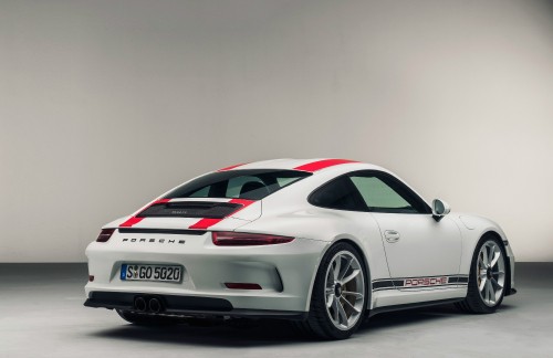 Image white and black porsche 911