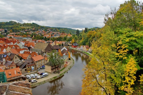 Image aerial view of houses near river during daytime