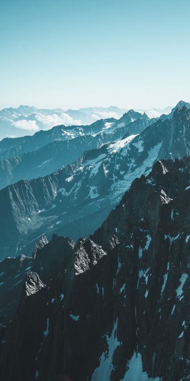 Schallelement, Kunst, Aiguille Des Grands Montets, Schnee, Naturlandschaft. Wallpaper in 1600x3200 Resolution