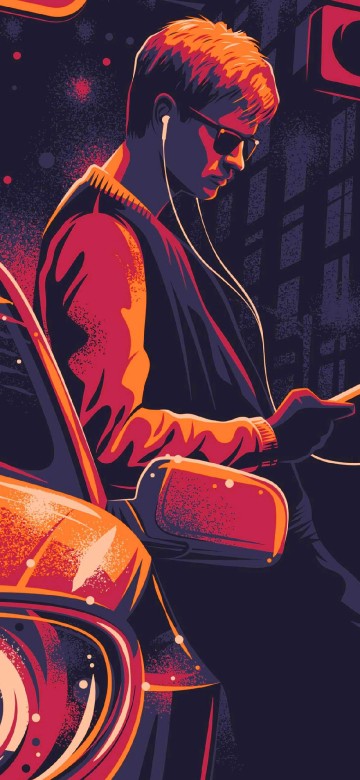 Image Baby Driver, Edgar Wright, stewie griffin, poster, art