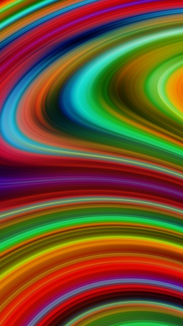 Image green orange and blue abstract painting