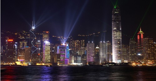 Image city skyline during night time