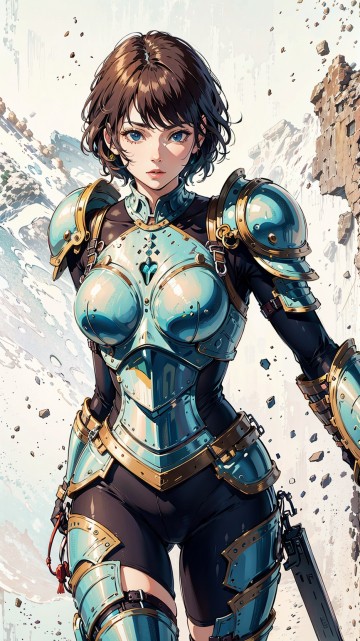 Image woman warrior, cartoon, illustration, animated cartoon, fiction