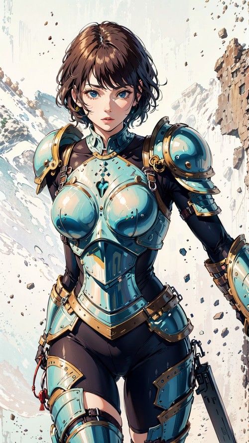 Image woman warrior, cartoon, illustration, animated cartoon, fiction