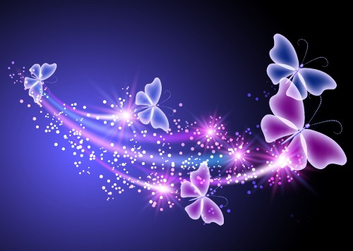 Image purple and white butterfly illustration