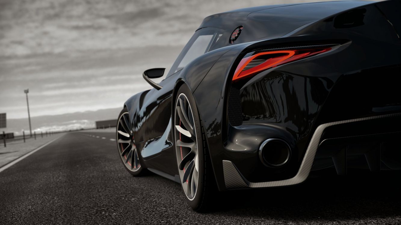 black and silver ferrari sports car