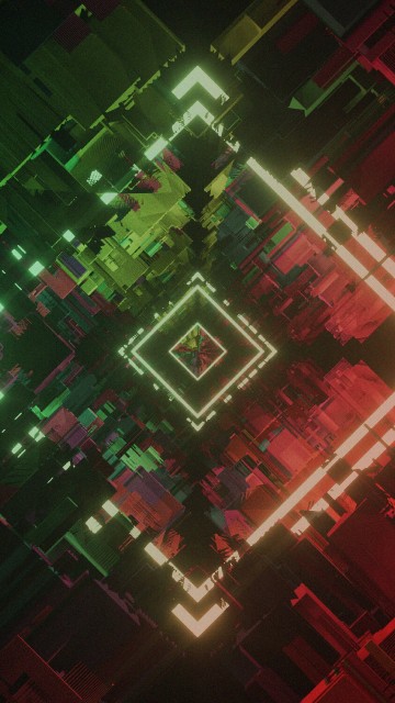 Image red green and black abstract illustration