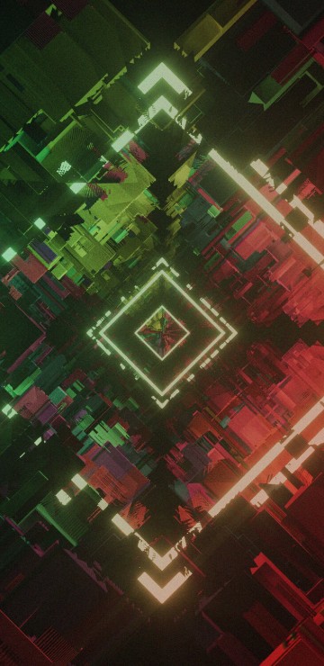 Image red green and black abstract illustration